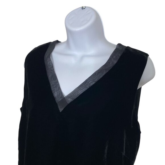 Laura Ashley velvet dress vintage black velvet sleeveless vintage 10 NWT lined - Picture 3 of 8